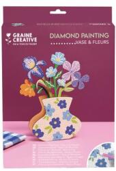 GRAINE CREATIVE GRAINE CREATIVE Pictură cu diamante Vază cu flori-albastră (GCR117080)