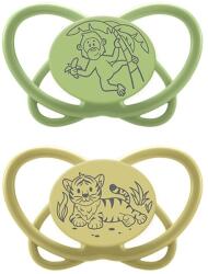 Nip Suzetă pentru bebeluși NIP Green - My Butterfly, 0-6 luni, 2 bucăți, verde/galbenă (4000821425224)