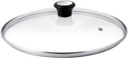 Tefal Capac Exception 28097512, orificiu pentru abur, mâner ergonomic, margine de inox, 24 cm, sticlă (28097512) - premiumstore
