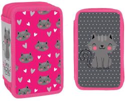 S-Cool Penar școlar S. Cool Kitty - 3 fermoare, gol (SC2471) Penar