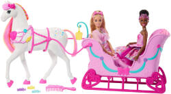 Mattel Barbie, The Nutcracker, Calutul si sania pentru papusi, set de joaca fara papusa Papusa Barbie