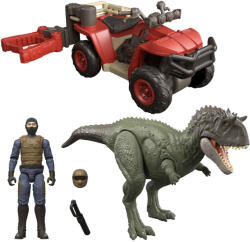 Mattel Jurassic World, dinozaur si vehicul de teren cu graifer, set de joaca Figurina