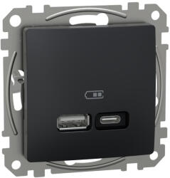 Schneider Electric Priza USB PD tip A+C 21W Schneider Sedna antracit SDD114405 (SDD114405)