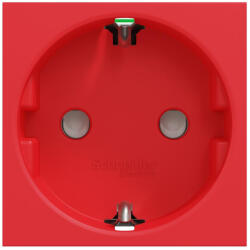 Schneider Electric Priza schuko 2M antibacterian borne aut Noua Unica rosie NU305703 (NU305703)