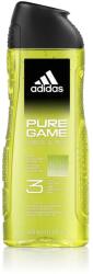Adidas Pure Game Shower Gel 3-In-1 New Cleaner Formula Tusfürdő férfiaknak 400 ml