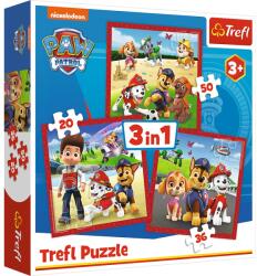 Trefl PUZZLE TREFL 3IN1 PATRULA CATELUSILOR CATELUSII FERICITI (VIVA-34867) Puzzle
