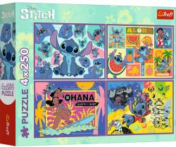 Trefl PUZZLE TREFL 4X250 DISNEY UIMITORUL STITCH (VIVA-13311) Puzzle