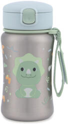 Skip Hop Besties Squad Dino Rozsdamentes Acél Itatópohár Szívószállal 350ml, BPA-Mentes Gyerek Kulacs 12 Hónapos Kortól