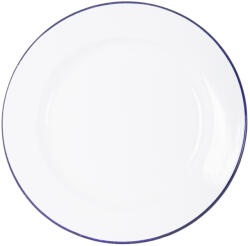 Bo-Camp Dinner plate enamel Culoare: alb/albastru (6101526)