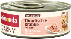 Animonda 24x60g animonda Carny Adult Fine Fillets tonhal & rák szószban nedves macskatáp
