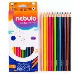 Nebulo Nebulo: Set de creioane colorate, triunghiulare - 12 buc (NSZC TR 12)