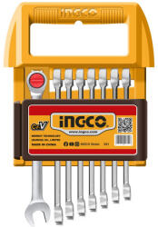 INGCO Racsnis csillag-villácskulcs készlet 9 részes 8-19 mm CrV (HKSPAR2082)