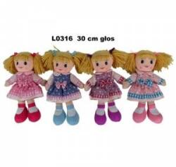 SUN-DAY Cloth doll 30cm with voice 4 patterns 156563 mix price per 1 pc