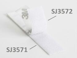 3M Hook & Loop SJ3571, alb, bucle 25 mm x 45, 7 m (7000001972)