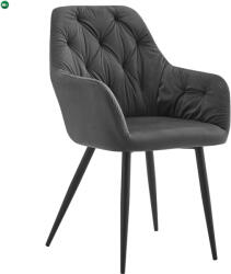  Design fotel, sötétszürke Velvet szövet, VERIO NEW - fenyobutor24