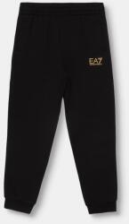 EA7 Emporio Armani melegítő gyerek pamuttal - fekete 130 - answear - 24 990 Ft