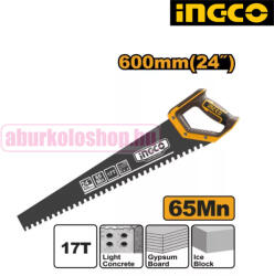 INGCO Ytong fűrész, 600 mm, T17 (HCBS016001)