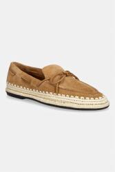 Tory Burch női velúr espadrille The Raffia Boaty - barna Női 36