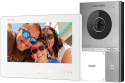 Hikvision DS-KIS707EY Kétvezetékes IP video-kaputelefon szett: kültéri, beltéri (DS-KIS707EY) - alarmkucko