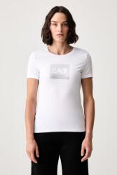 EA7 Emporio Armani női t-shirt pamut elasztánnal - fehér S