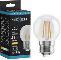 Mexen Vintis, LED izzószálas izzó E27, G45, 4 W, meleg fehér 2700K, átlátszó, L156-E27-0427-00 (L156-E27-0427-00)