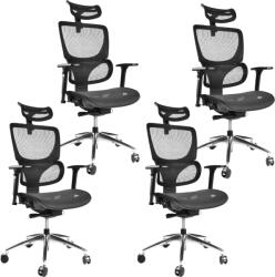 Mercury 4PACK Ergonomikus irodai szék LUNA JNS-101A, fekete (4 db)