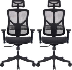 Mercury 2PACK ergonomikus irodai szék GEMINI JNS-526, fekete (2 db)