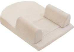 KikkaBoo babapoziciónáló reflux ellen memóriahabos hipoallergén bársony 51x36x15cm bézs