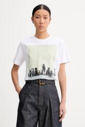 MUNTHE t-shirt női pamut NYLA - fehér 34
