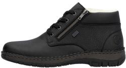 Rieker Ghete barbati, negru, casual, piele naturala, impermeabile, imblanite, cu talpa joasa, Rieker 05108-00-Negru (Marime: 43) (05108-00-Negru-43)