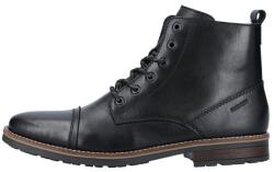 Rieker Ghete barbati, negru, casual, piele naturala, cu toc, Rieker 33205-00-Negru (Marime: 40) (33205-00-Negru-40)