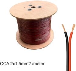  Hangszórókábel piros-fekete CCA 2x1, 5mm2 ár/méter