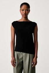 Weekend Max Mara top női viszkózzal WKDBELLA - fekete M