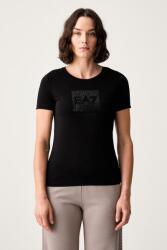 EA7 Emporio Armani női t-shirt pamut elasztánnal - fekete M - answear - 32 990 Ft