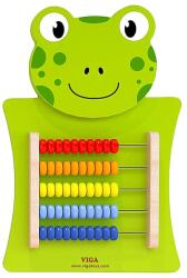Viga Toys békás fa készségfejlesztő falitábla abakusszal 55 cm (506797) (506797)