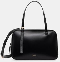 APC A. P. C. keresztpántos táska női bőr SAC VIRGINIE BOX - fekete Univerzális méret
