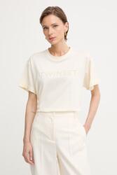 Twinset női pamut t-shirt - bézs S