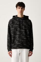 Giorgio Armani kapucnis melegítőfelső férfi pamuttal - fekete S - answear - 94 990 Ft