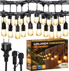  Kerti fényfüzér 20M 20X LED-es hálózati izzó vízálló (Girlanda sieciowa)