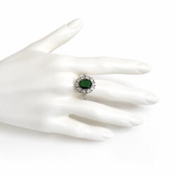 ElectraStore Inel Stralucitor Cu Piatra Verde Royal (C5038)
