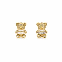 ElectraStore Cercei Teddy Shine Placati Cu Aur Galben (C5014)