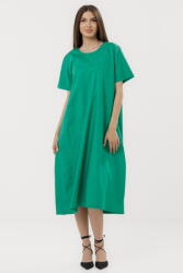 Pierino Rochie din poplin de bumbac, cu croi lejer si design minimalist, verde Talie unica