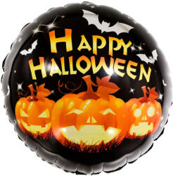 Mezőfi Team Kft Fólia lufi, 18"/46 cm, halloween, világító töklámpások