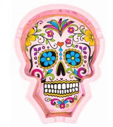 Atomic Scrumiera antialunecare Atomic La Catrina Mexican Skull roz Scrumiera