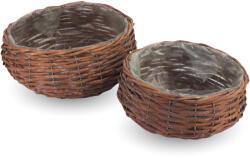  Virágkötészeti fonott tál bélelt 2db/szett 6/# 30*15cm, 25*12cm
