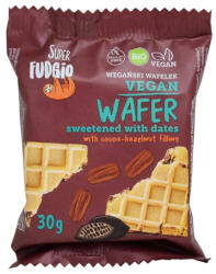 Super fudgio Napolitana cu cacao si alune de padure indulcite cu curmale, bio, 30g, Super Fudgio