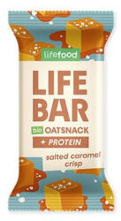 Lifefood Baton proteic de ovaz cu caramel sarat, bio, 40g, Lifebar