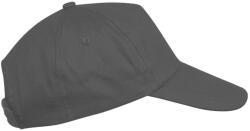 K-UP KP041 First 5 paneles gyerek baseball sapka - dark grey színben (kp041dg-u)