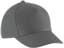 K-UP KP149 5 paneles gyerek baseball sapka pamutból - dark grey színben (kp149dg-u)