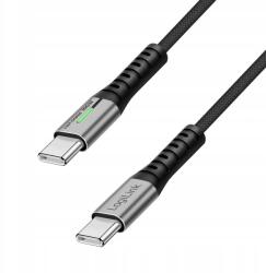 LogiLink Usb 2.0 kábel LogiLink CU0424 Usb-c Usb-c, M/M, 480 Mb/s, 100 W, fekete (CU0424)